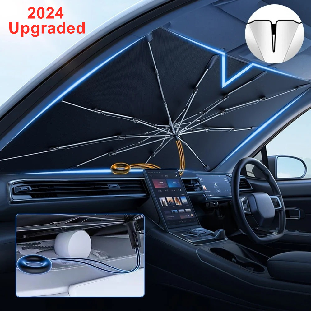 Car Sunshade Windshield Umbrella Foldable - Yeni yükseltilmiş araç ön camı güneşlik