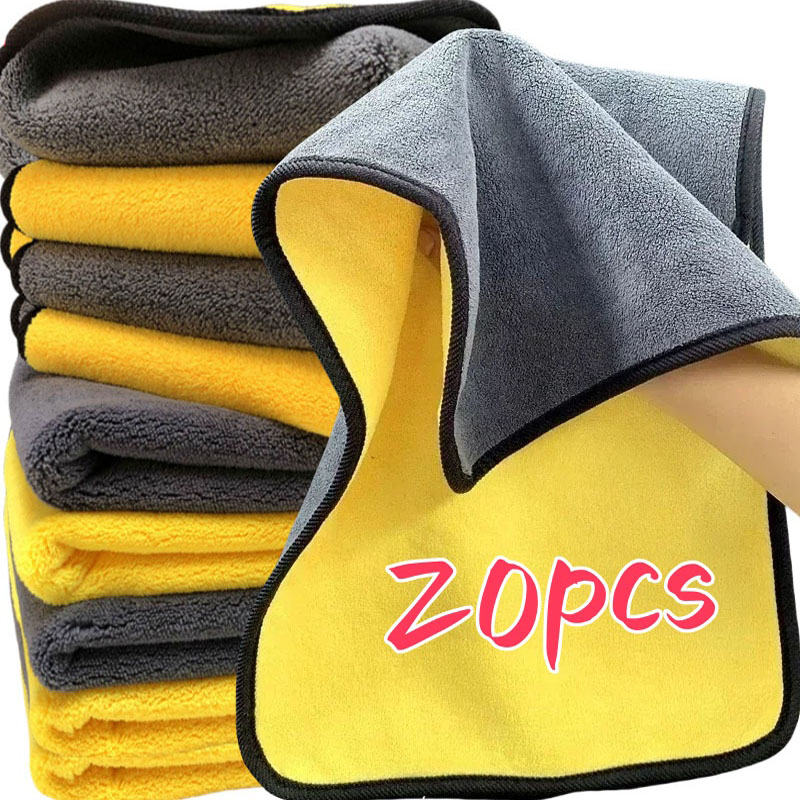 Microfiber Car Drying Towel Super Absorbent - 1/20 adet kalınlaşmak mikrofiber bezler çift