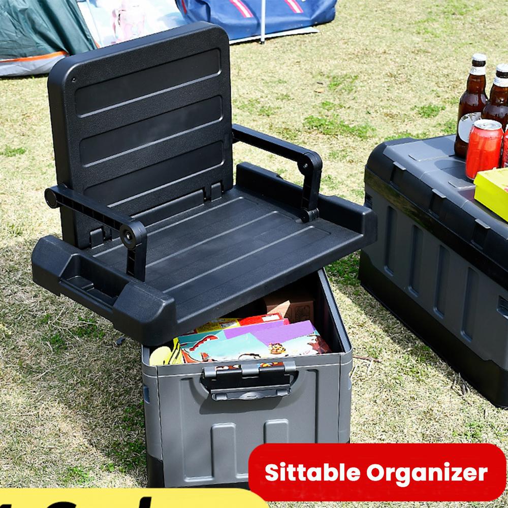 Car Trunk Organizer Foldable Storage Box - 60L Bagaj Organizatörü Büyük Kamp Depolama