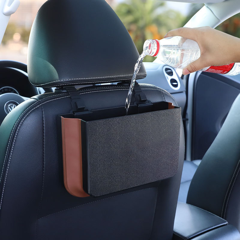 Waterproof Car Trash Can With Lid - Araba çöp kutusu asılı katlanır taşınabilir