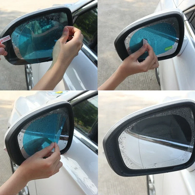 2 adet araba etiket yağmur geç - Anti Glare Car Rearview Mirror Film incelemesi ve fiyatı