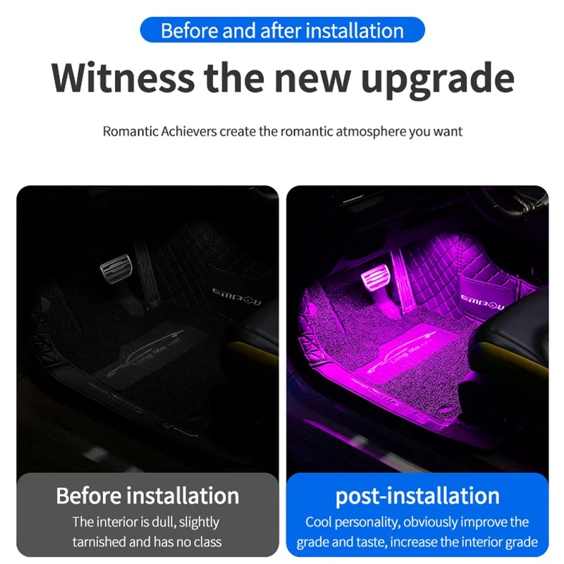 Neon LED Araç İçi Ortam Aydınl - Led Ambient Interior Car Lights App Control incelemesi ve fiyatı