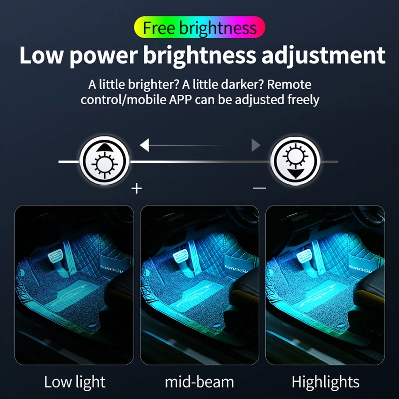 Neon LED Araç İçi Ortam Aydınl - Led Ambient Interior Car Lights App Control incelemesi ve fiyatı