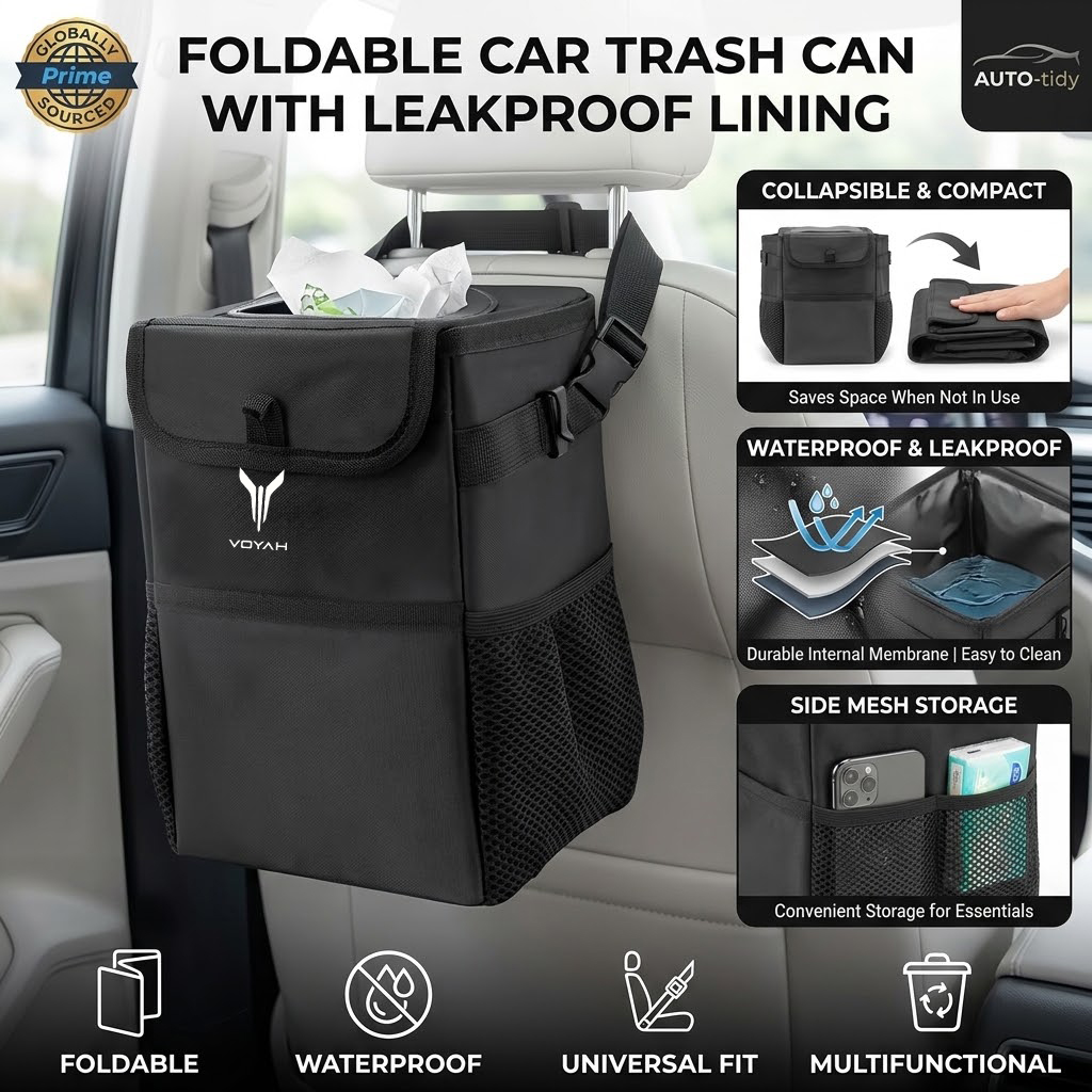 Dongfeng VOYAH FREE Dreamer PH - Waterproof Car Trash Can With Lid incelemesi ve fiyatı